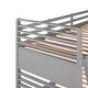 preview thumbnail 19 of 18, Elegant Twin over Twin Wood Bunk Bed with Built-in Ladder and 2 Drawers, Maximized Space, Solid Construction, Grey
