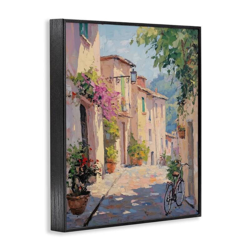 Stupell Cobblestone Path City Architecture Framed Giclee Art Design By Nini Art