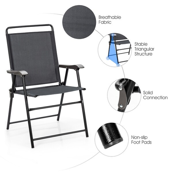 Sling folding hot sale patio chair