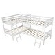 preview thumbnail 6 of 16, Twin Size L-Shaped Pine Wood Bunk Bed, Separatable to 2 L-Shaped Beds