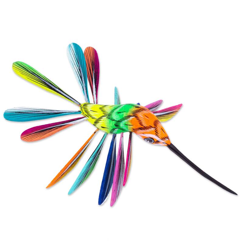 Novica Handmade Eden Plumage Wood Alebrije Ornament