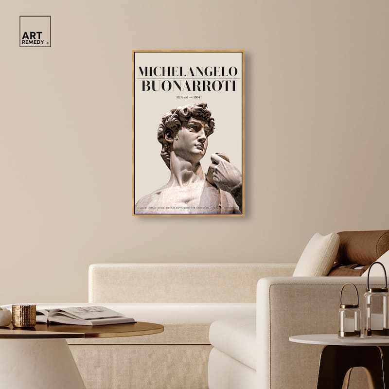 Gaze of Michelangelo's David Canvas by Art Remedy