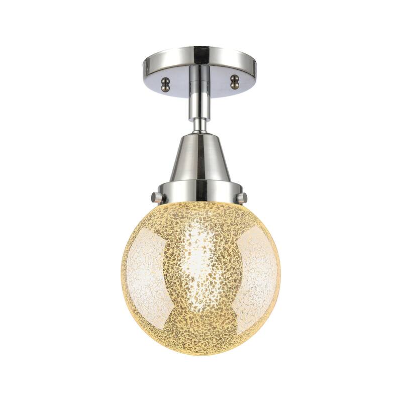 Innovations Lighting 447-1C-11-6 Beacon Flush Mount Beacon 6" Wide - Polished Chrome / Mercury