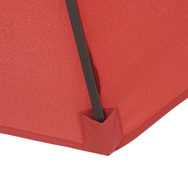 Willry Solar-Powered LED Offset Patio Umbrella with Easy Crank Lift, Tie Closure for Gardens, Balconies, Decks, Swimming pools