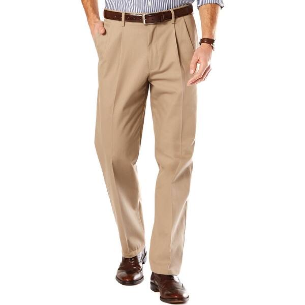 Shop Dockers Mens Signature Khaki Chino Pants Classic Fit Pleated