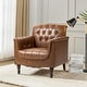 preview thumbnail 42 of 72, Tufted Accent Chair Vegan Leather Armchair for Living Room