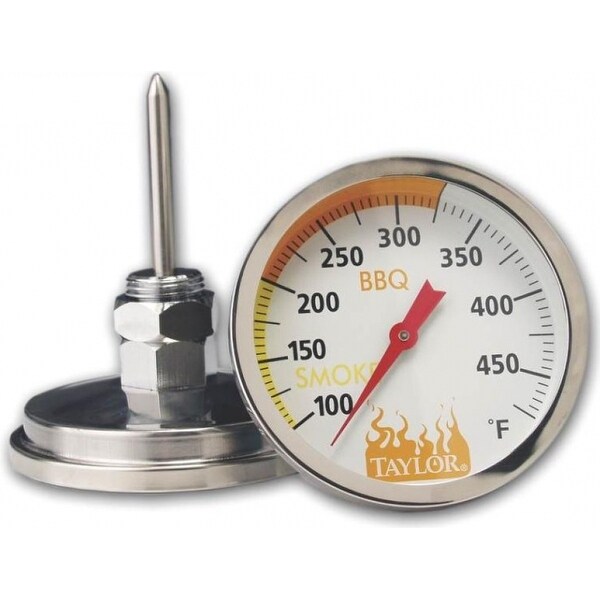 Taylor 814OMG Grill Smoker Thermometer, Stainless Steel - Assorted