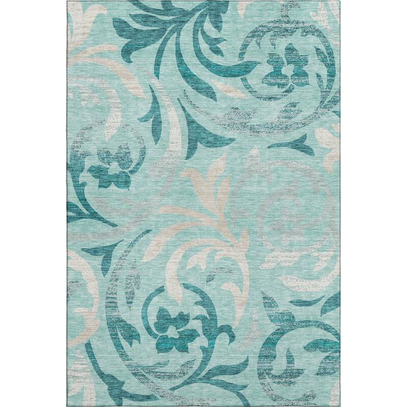 Premium Washable Super Soft Contempory Scroll Mayfield Rug