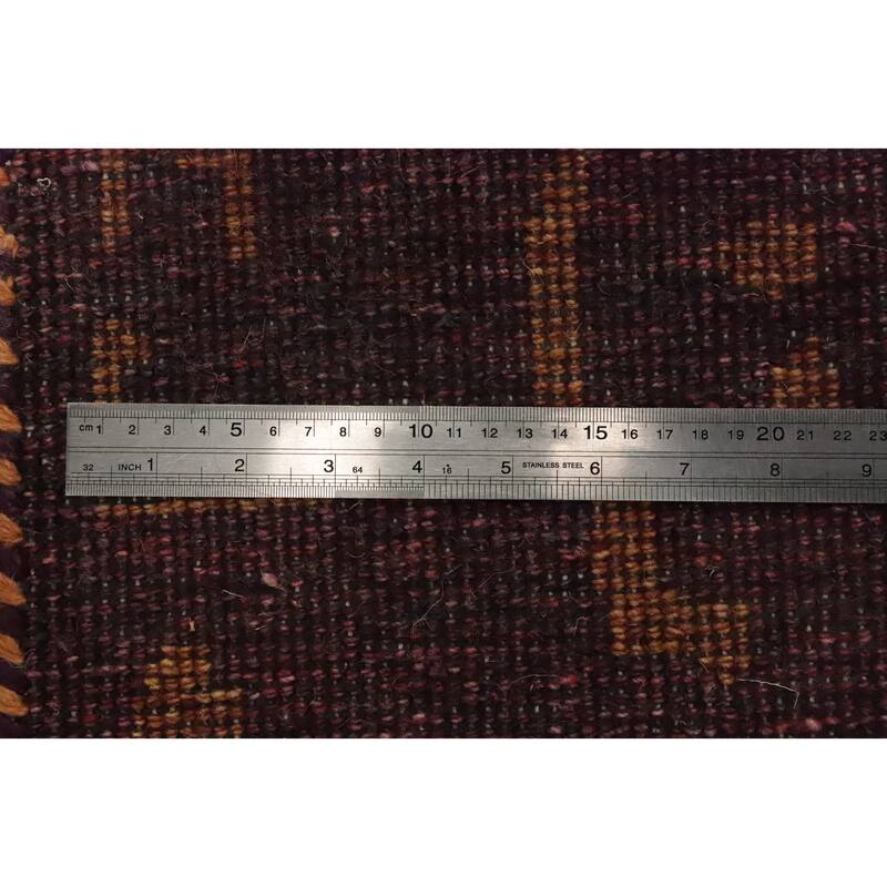 Hand Knotted Oriental 100% Wool Carpet Modern Abstract Purples Gabbeh Area Rug - 6' 4'' X 4' 7''