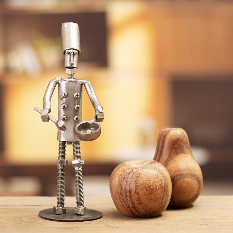 Novica Handmade Metallic Flavors Recycled Metal Sculpture