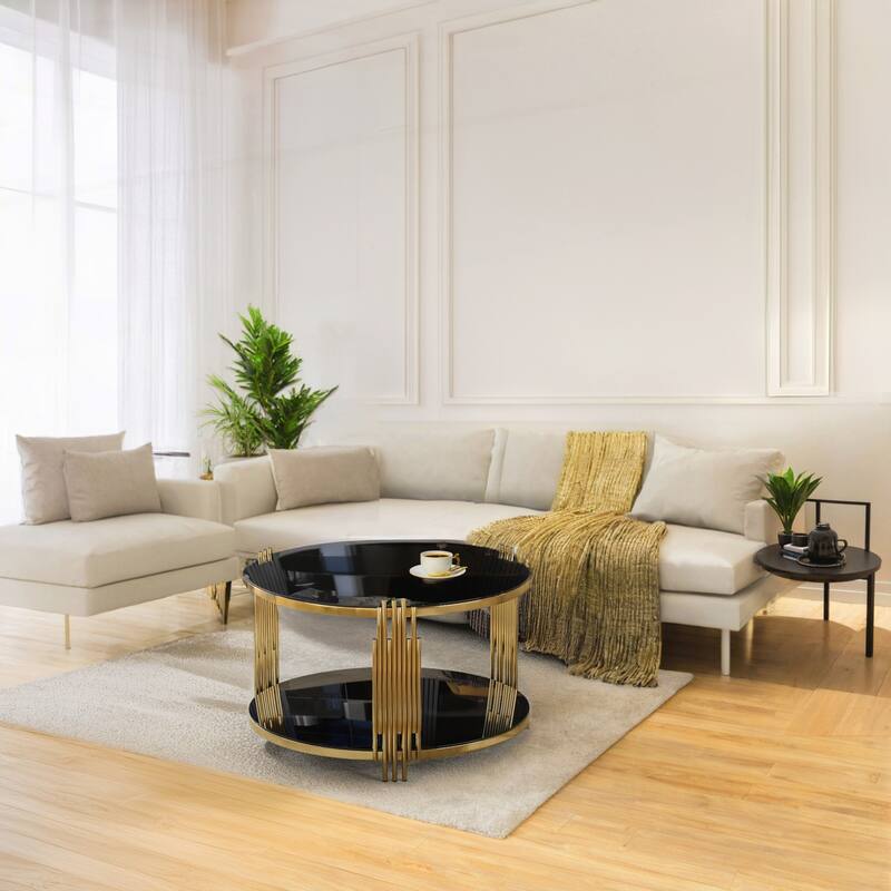 Modern Brown Glass Coffee Table