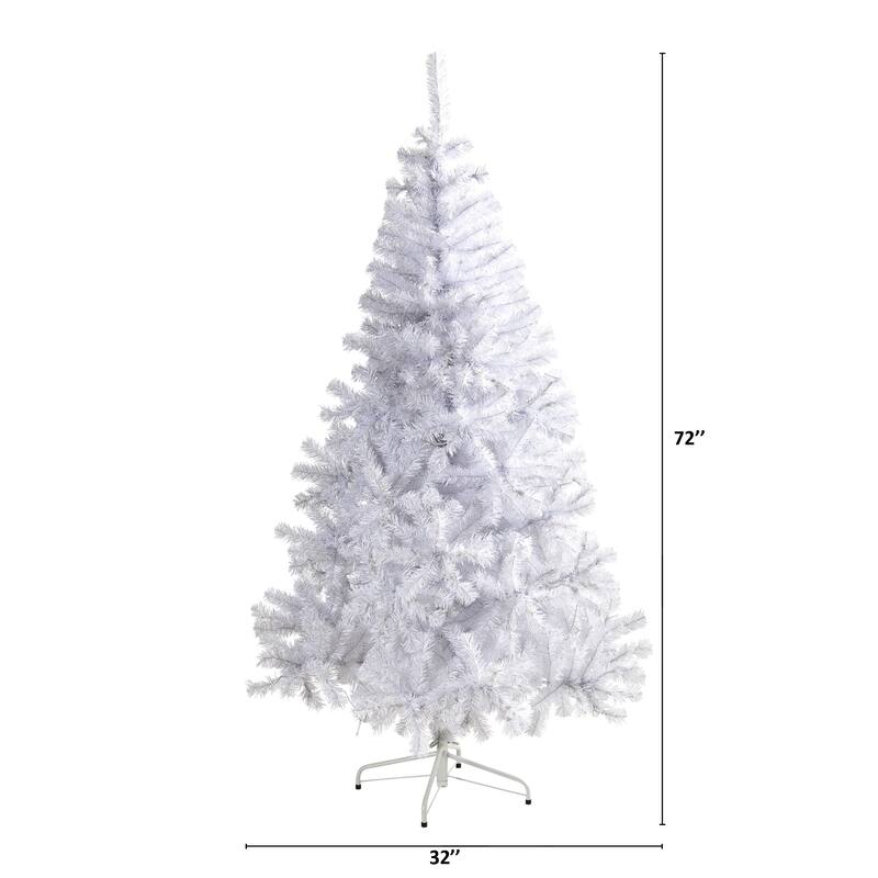 6' White Christmas Tree with 680 Branches