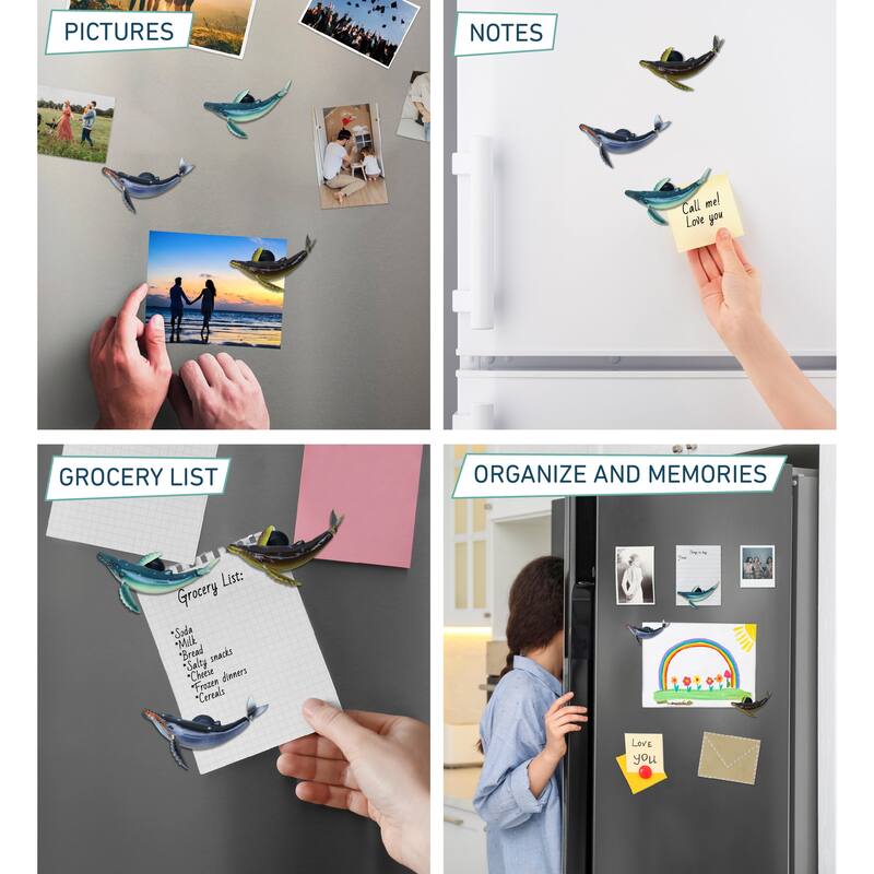 CoTa Global Humpback Whale Refrigerator Bobble Magnets Set of 3