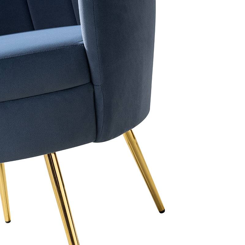 Xabier Cute Modern Upholstered Barrel Chair Accent Chair with Tufted Back Set of 2 by HULALA HOME