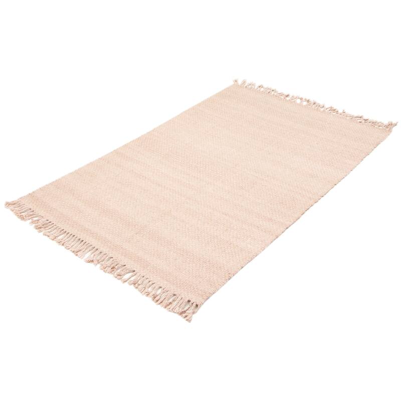 ECARPETGALLERY Braid weave Sienna Pink Wool Rug - 4'10 x 7'10