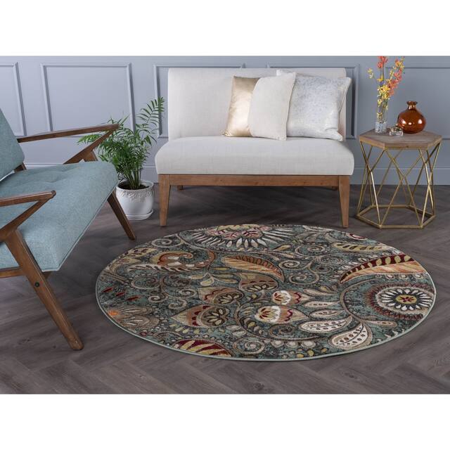 Alise Rugs Caprice Transitional Floral Area Rug