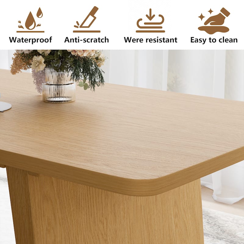 Solid Wood Square Dining Table for 8 People Nordic style - 79*36