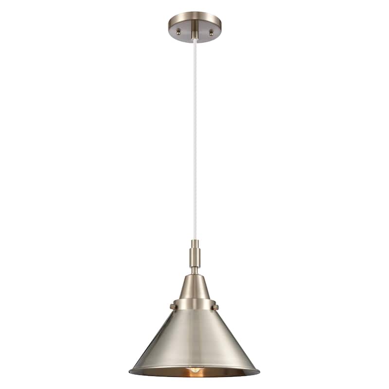 Innovations Lighting Downtown Urban - Caden Briarcliff - 1 Light 10" Cord Hung Mini Pendant - Brushed Satin Nickel