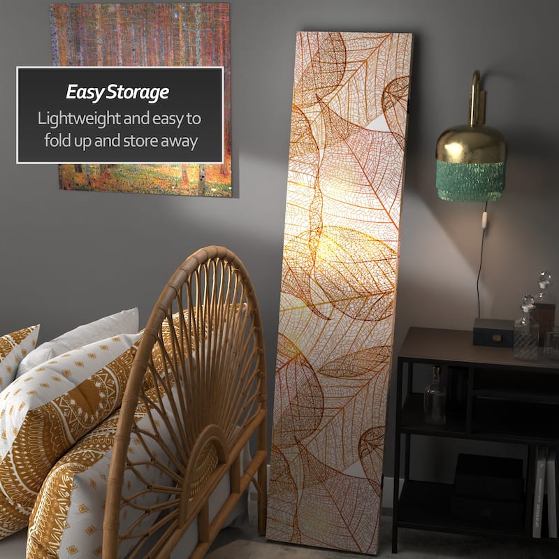 6 ft. Tall Double Sided Ethereal Leaves Canvas Room Divider