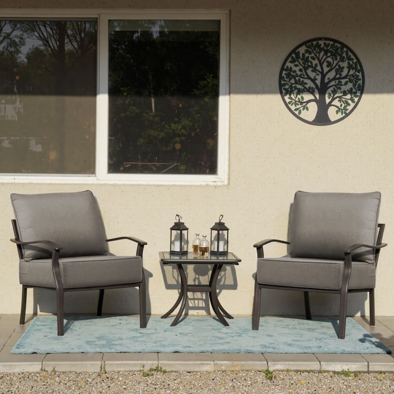22" W x 24" D x 6" T Water & Fade Resistant Outdoor Lounge Chair Replacement Cushion Set