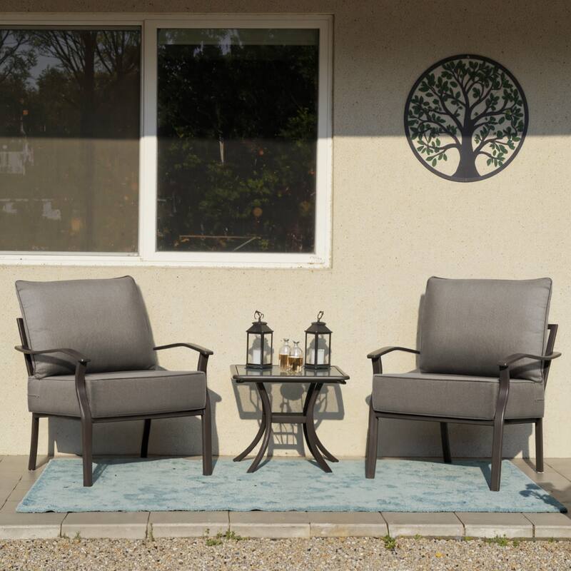 22" W x 24" D x 6" T Outdoor Lounge Chair Replacement Cushion Set Water and Fade Resistant