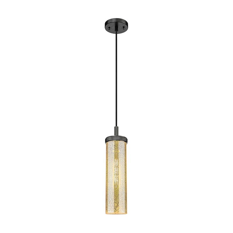 Innovations Lighting 471-1P-16-5 Lincoln Pendant Lincoln 5" Wide Mini - Matte Black / Mercury