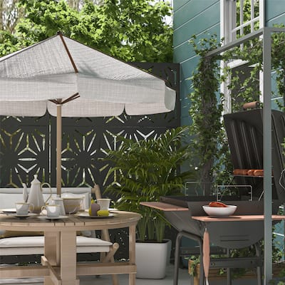 Durable Metal Outdoor Privacy Screen - Free Standing Panel for Enhanced Privacy