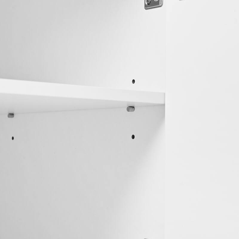 Modern 4-Door Sideboard Buffet Cabinet with Adjustable Shelves & Rebound Device for Living Room & Entryway