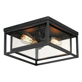 Maxim 40661 Cabana VX 2 Light 12" Wide Flush Mount Ceiling Fixture