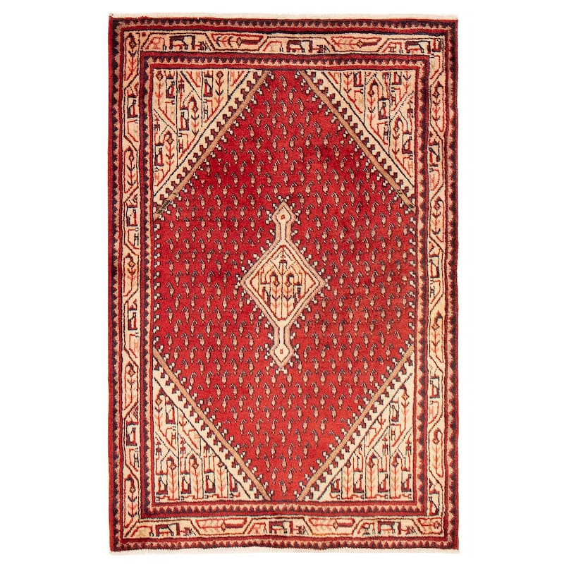 Andelz Red Rug 3'4" x 4'10" - 3'4 x 4'10 - Red - 3'4 x 4'10