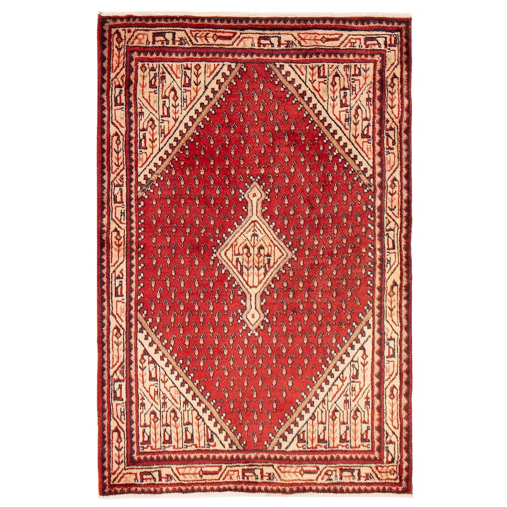 Andelz Red Rug 3'4" x 4'10" - 3'4 x 4'10