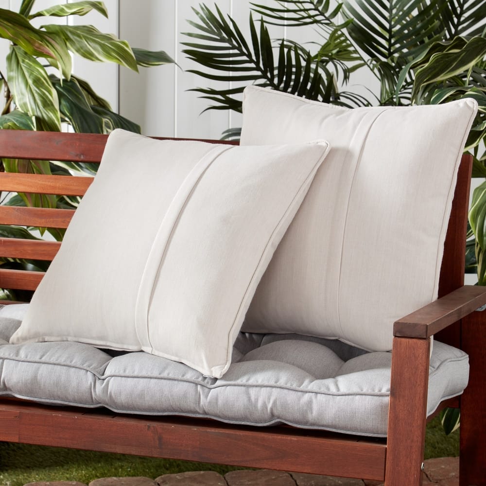 Greendale Home Fashions Sunbrella 20" Square Outdoor Throw Pillow (Set of 2)