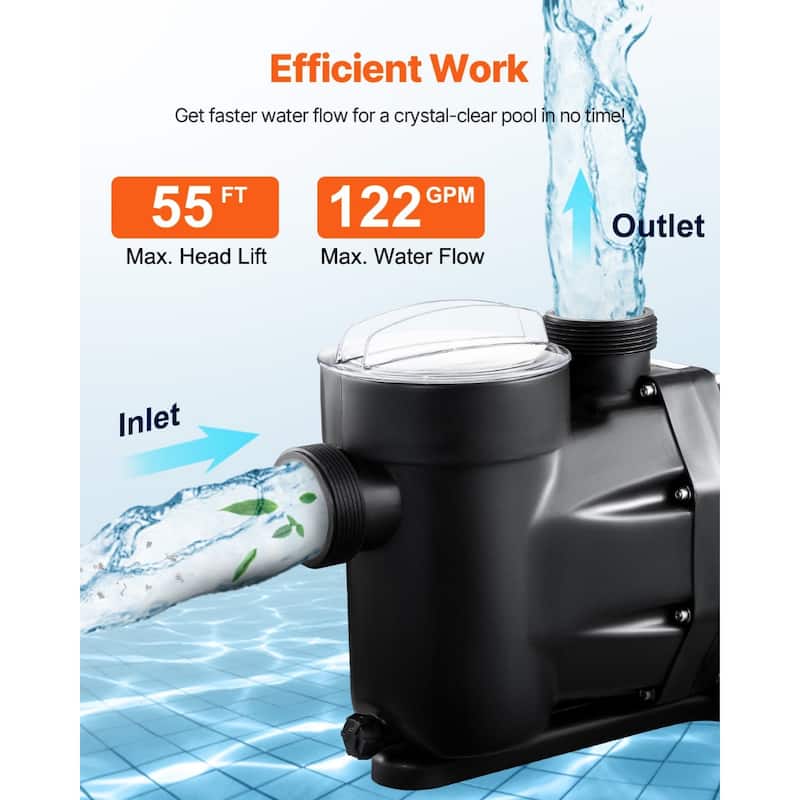 Above Ground Pool Pump with Motor for Efficient Water Circulation