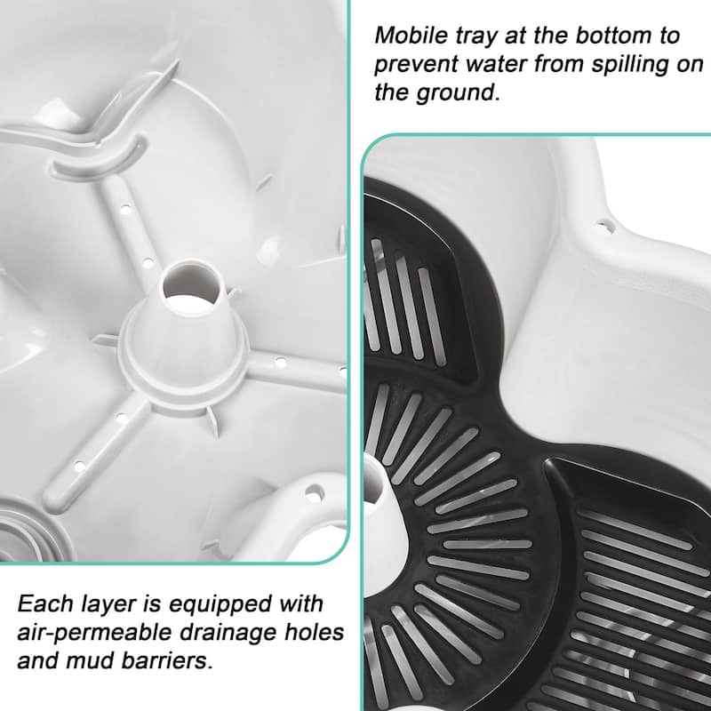 Vertical Strawberry Planter 5 Tier Hanging Vertical Gardening Planter Stackable Garden Tower Pot for Strawberries Flowers