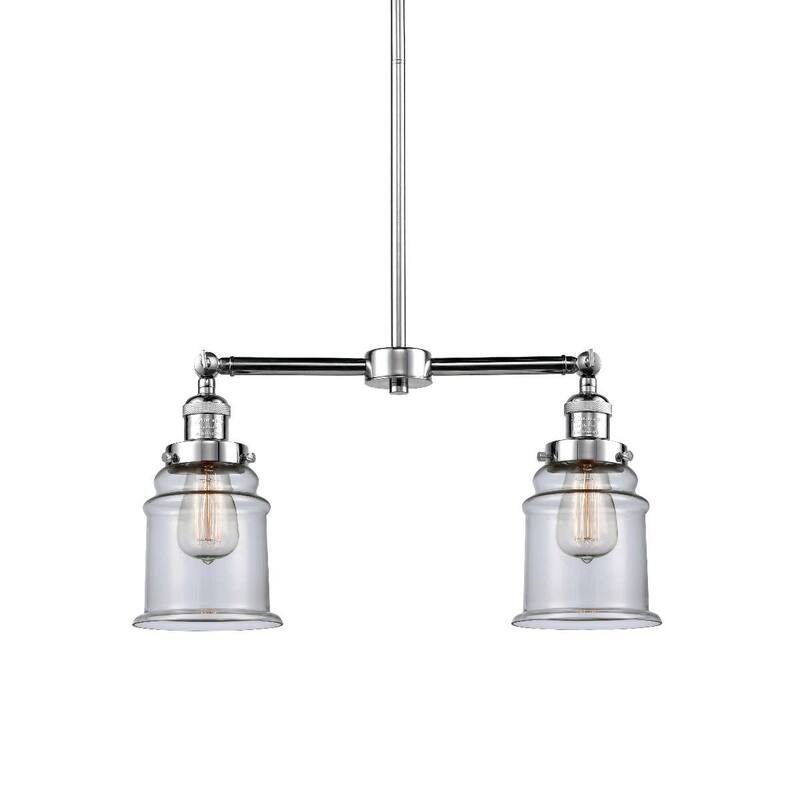 Innovations Lighting Canton 2 Light 21" Wide Linear Chandelier - Polished Chrome / Clear