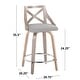 preview thumbnail 5 of 21, The Gray Barn Charlotte 24" Fixed-Height Counter Stool with Bent Wood Legs (Set of 2)