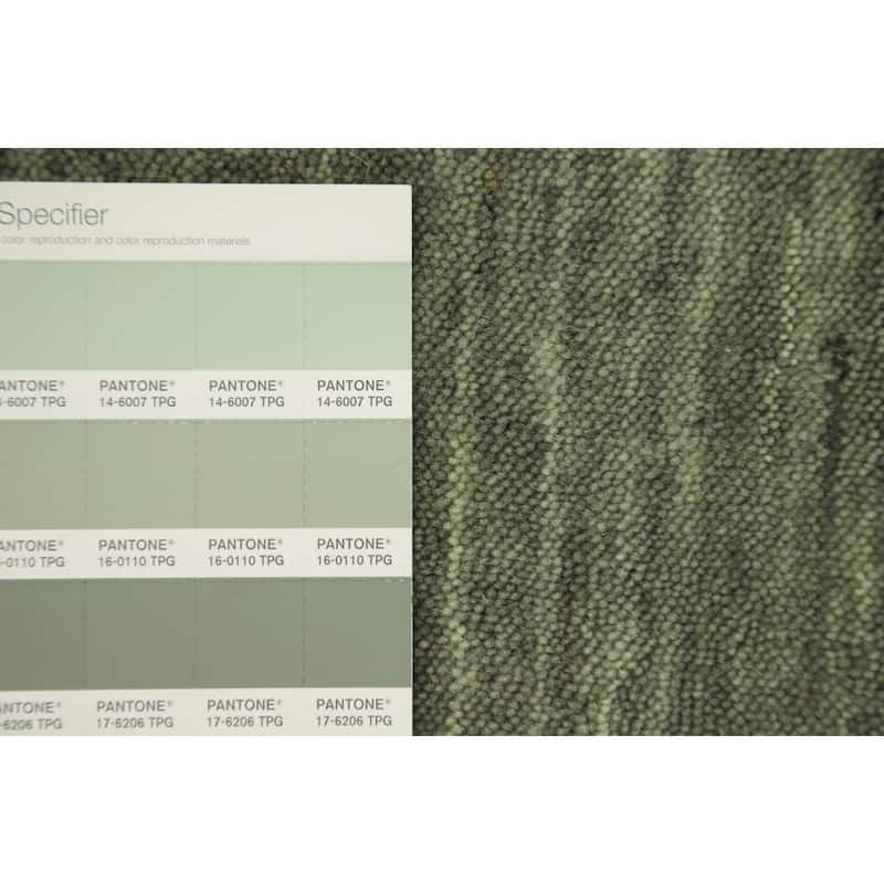 Hand Knotted Oriental 100% Wool Carpet Tribal Animal Pictorial Green Gabbeh Area Rug - 4' 11'' X 3' 0''