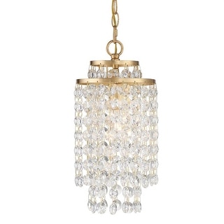 Gabrielle 1 Light Antique Gold Chandelier - 7'' W x 14'' H