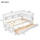 preview thumbnail 11 of 43, Wood Platform Bed with L-shaped Bookcases and Drawers