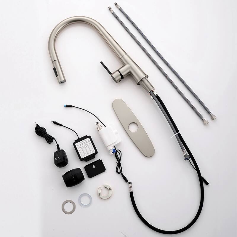 Touch-less Single Handle with Plate Modern Kitchen Sink Faucets