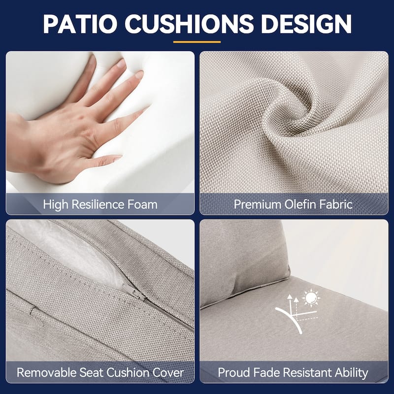 Outdoor Deep Seat Cushions Set for Patio