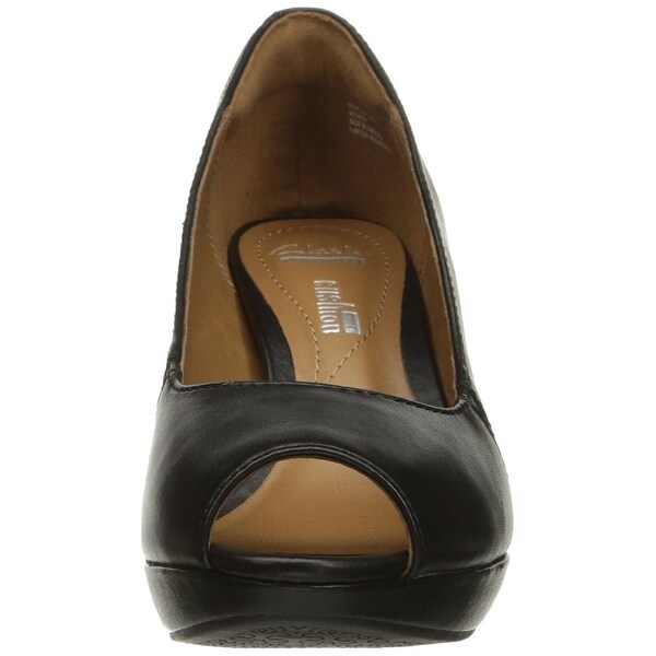 clarks open toe pumps