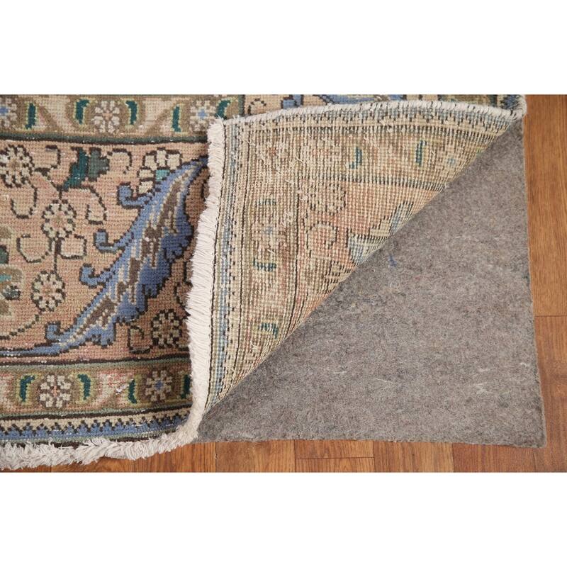 Pink Tabriz Persian Vintage Area Rug Hand-knotted Wool Carpet - 8'0" x 11'4"