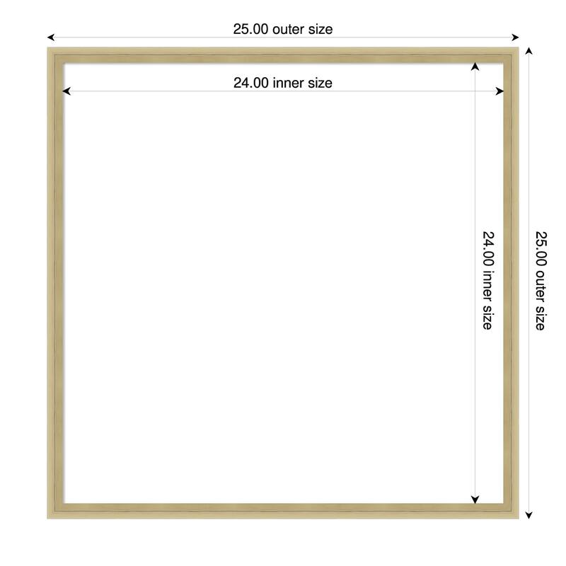 Amanti Art Lucie Black Framed Dry Erase Magnetic Board - 25 x 25 in - Lucie Champagne