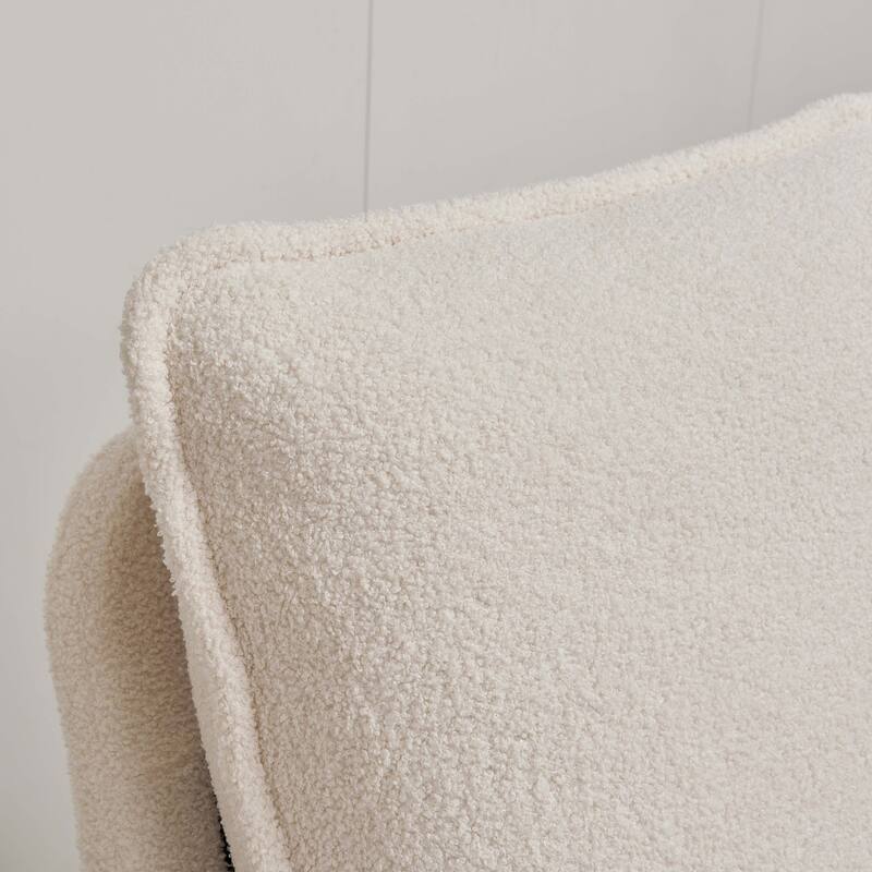 Modern Sherpa Upholstered Accent Chair Armchair for Office