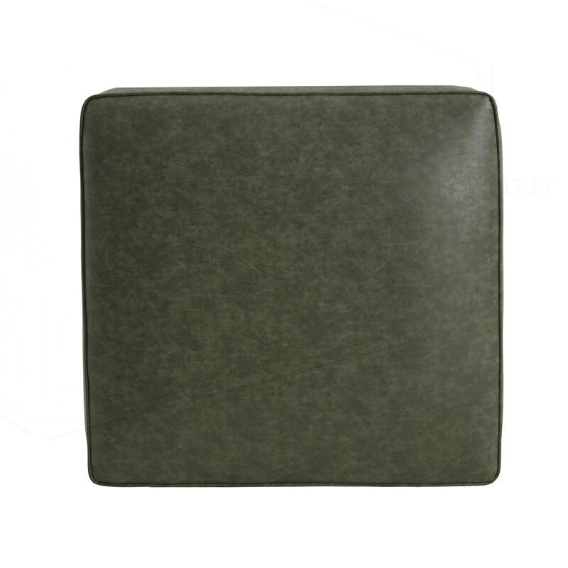 Square PU Leather Ottoman