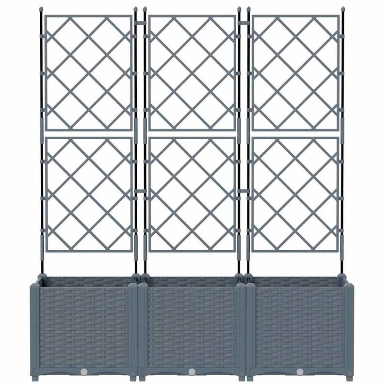 vidaXL Garden Planter with Trellis
