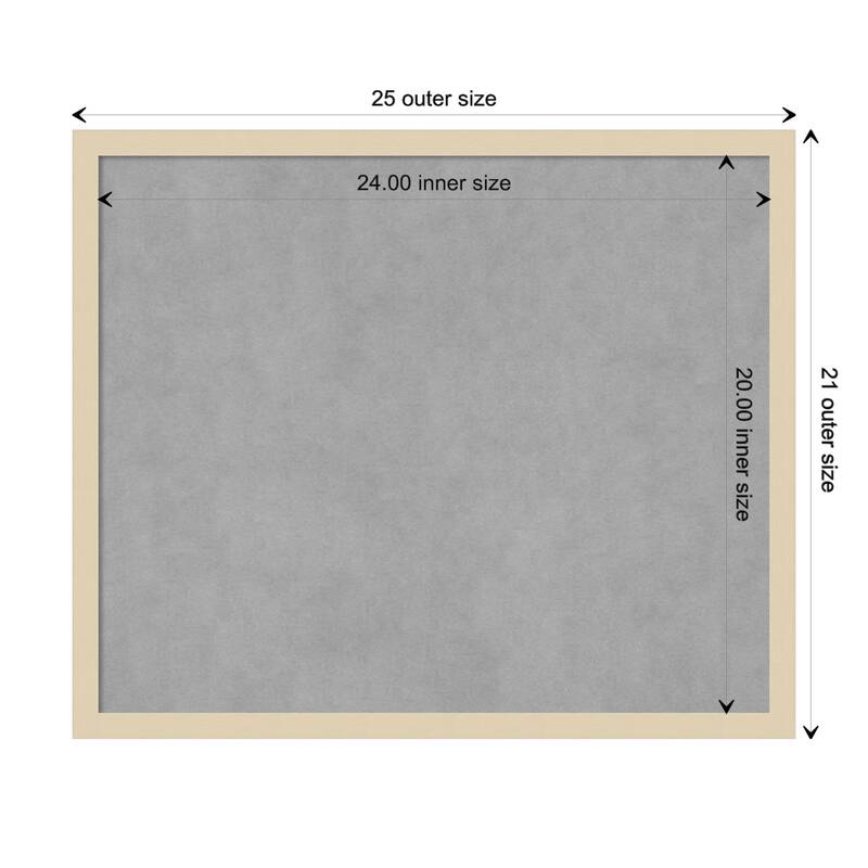 Amanti Art Svelte Natural Framed Magnetic Board - Board Size 24x20