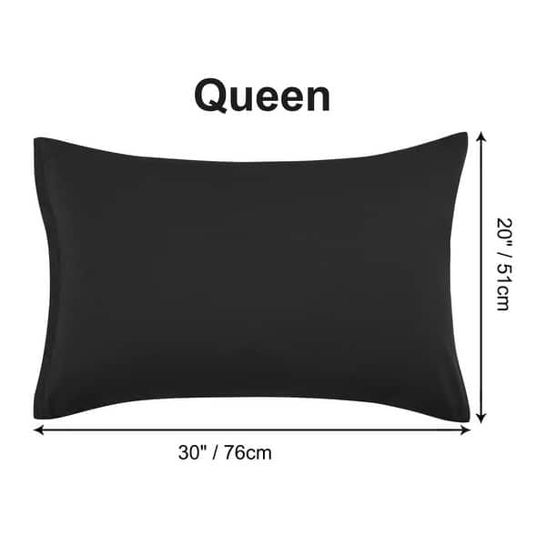 dimension image slide 33 of 39, 2 Pcs Zippered Pillowcases, Brushed Microfiber Pillow Case Cover