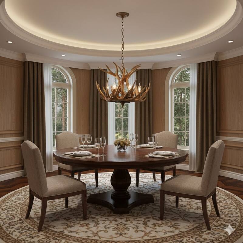 6 Light Natural Horn Color Antelope Antler Lighting